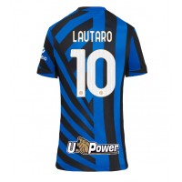 Camisa de Futebol Inter Milan Lautaro Martinez #10 Equipamento Principal Mulheres 2024-25 Manga Curta